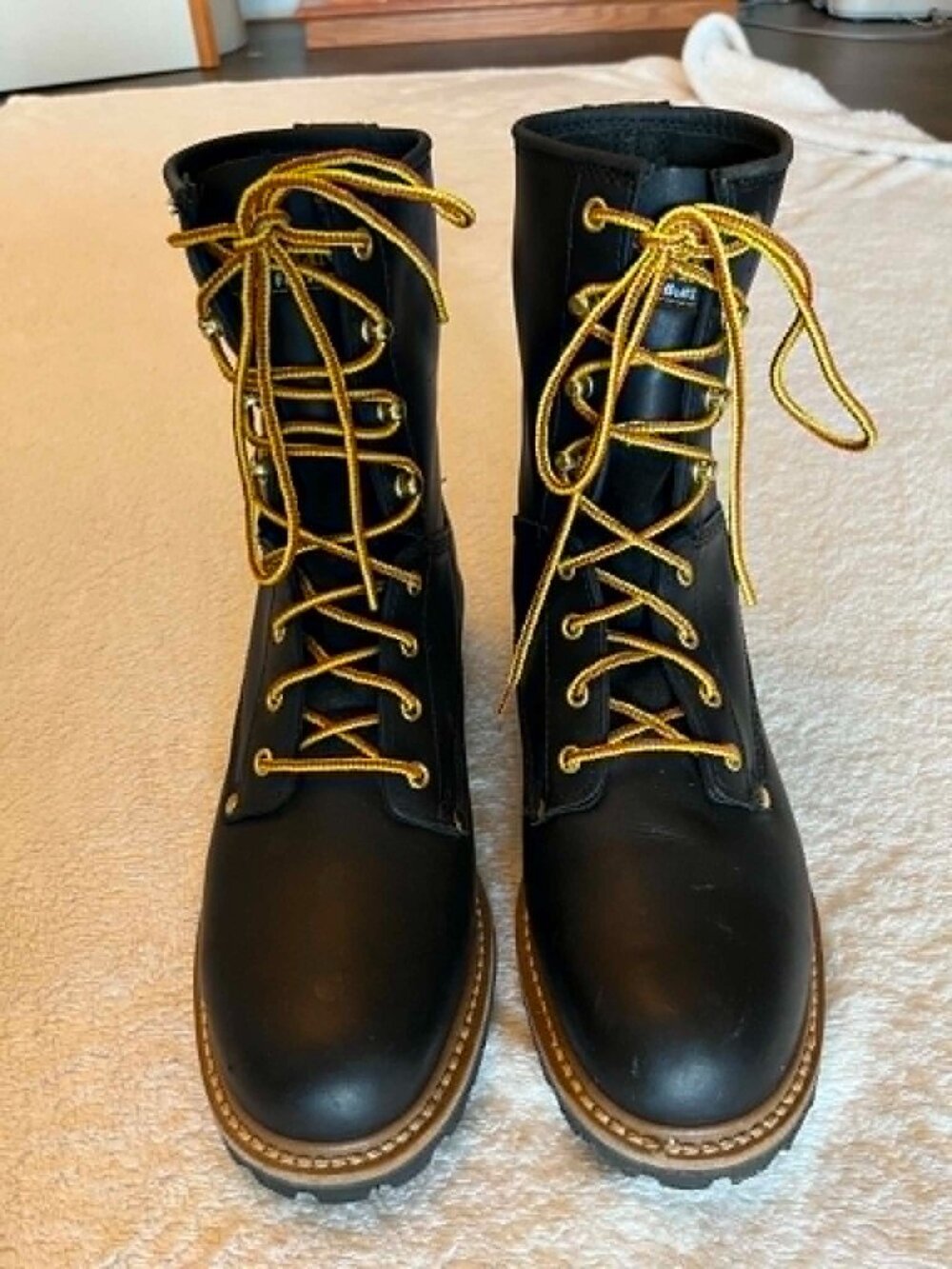 Carolina CA1825 Men's Logger Boots Black Leather EH SR ASTM size 11.5 2E